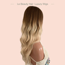 Load image into Gallery viewer, Long Length Blonde Color Swiss Lace Top Jewish Wigs Kosher Wig With Baby Hair