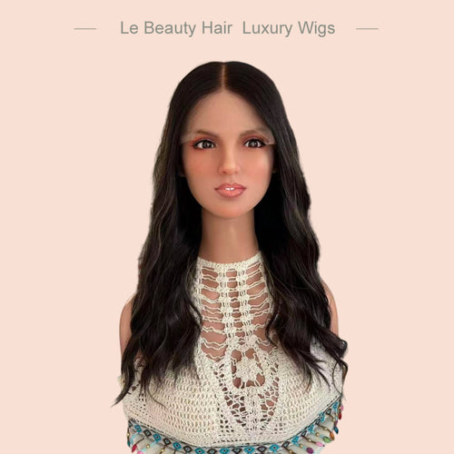 Lebeauty Hair Luxury Natural Black With Highlight Color Wigs Lace Top Wigs Europen Hair Jewish Wig Kosher Wigs