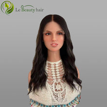 Load image into Gallery viewer, Lebeauty Hair Luxury Natural Black With Highlight Color Wigs Lace Top Wigs Europen Hair Jewish Wig Kosher Wigs