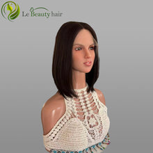 Load image into Gallery viewer, Lebeauty Hair Dark Brown Color Lace Top Wigs European Hair Lace Wigs Jewish Wig Kosher Wigs