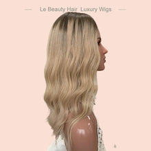 Load image into Gallery viewer, Human Hair Silk Top Topper Blonde Color Brazilian Hair 8x8 Inch Size