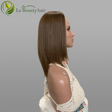 Load image into Gallery viewer, Slavic Hair Silk Top Toppers Virgin Hair Natural Light Brown Color 8X8 Inch The Best Hair