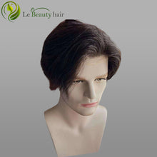 Load image into Gallery viewer, Hair System Men Swiss Lace Toupee 100% Remy Human Hair Full Swiss Lace Wig Men Hair Toupee Hair Replacement Systems
