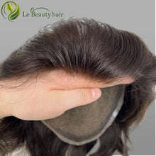 Load image into Gallery viewer, Hair System Men Swiss Lace Toupee 100% Remy Human Hair Full Swiss Lace Wig Men Hair Toupee Hair Replacement Systems
