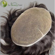 Load image into Gallery viewer, Hair System Men Swiss Lace Toupee 100% Remy Human Hair Full Swiss Lace Wig Men Hair Toupee Hair Replacement Systems