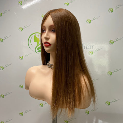 Russian hair/ Silk top wig/ warm brown/BOB