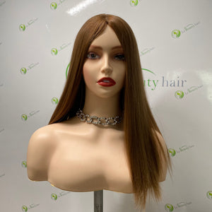 Russian hair/ Silk top wig/ warm brown/BOB