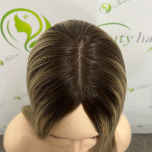 Silk topper/ European hair/ Jewish topper