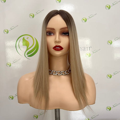 Silk topper/Ashy color/ European hair