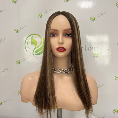 Silk topper/ European hair/Jewish wig