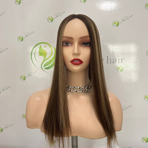 Silk topper/ European hair/Jewish wig