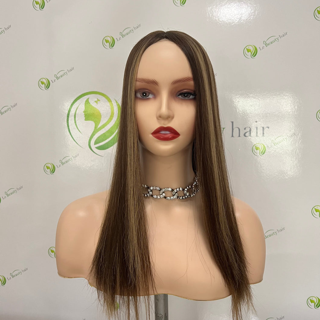 Silk topper/ European hair/Jewish wig