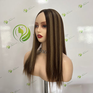 Silk topper/ European hair/Jewish wig