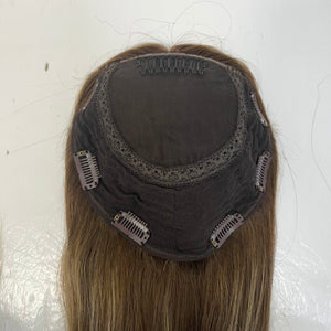 Silk topper/ European hair/Jewish wig