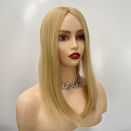 Silk topper/ Blonde color/ European hair